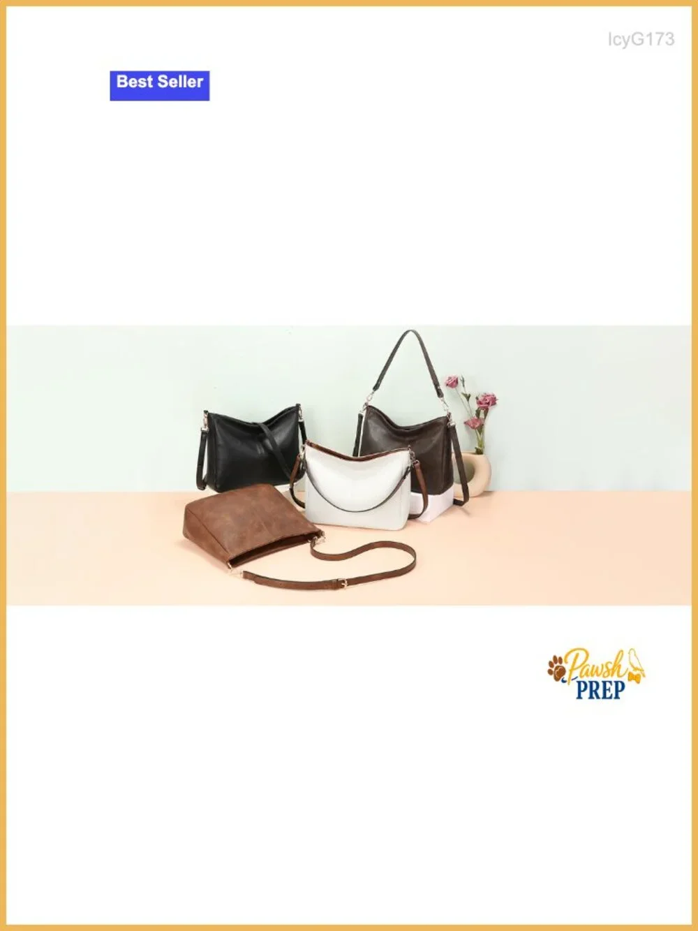 Soft Vegan Leather Hobo Bag Large Shoulder Crossbody Purse with Multiple